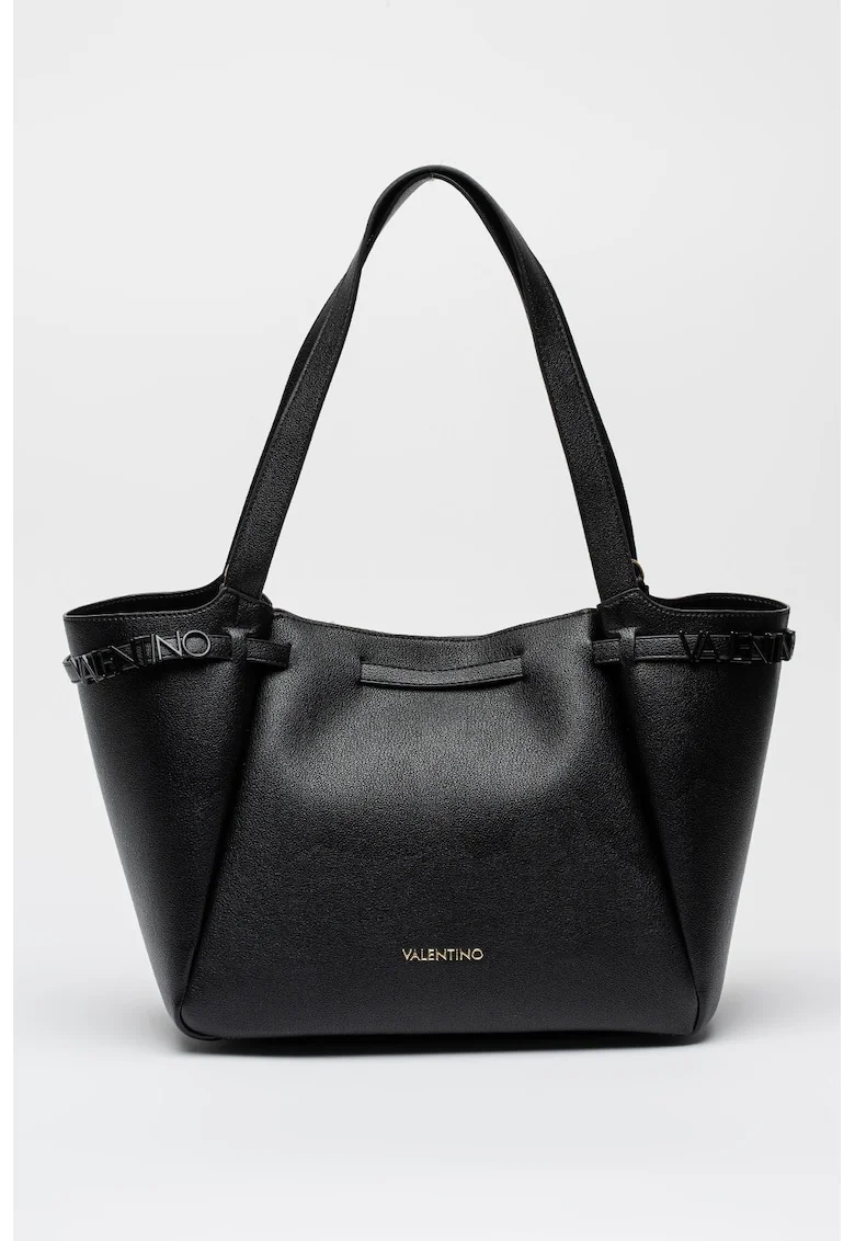 Geanta shopper din piele ecologica cu etui interior, Negru