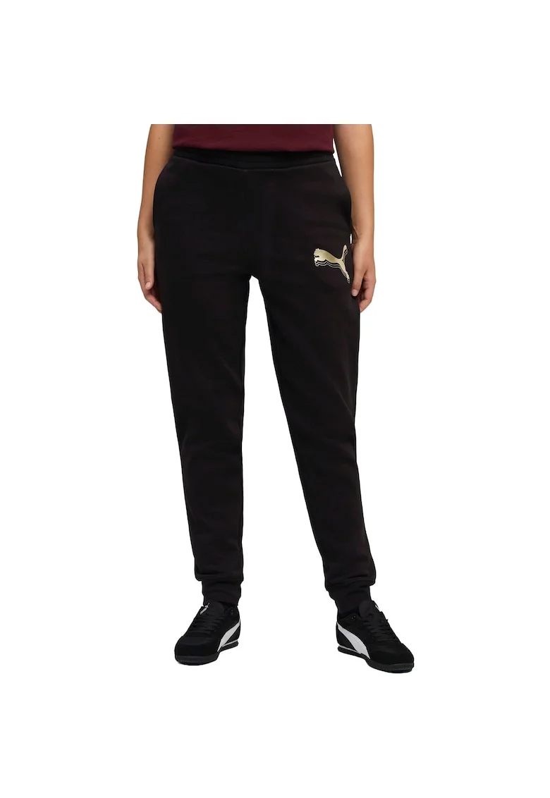 Pantaloni femei  Ess Metallic Sweatpants Fl, Negru