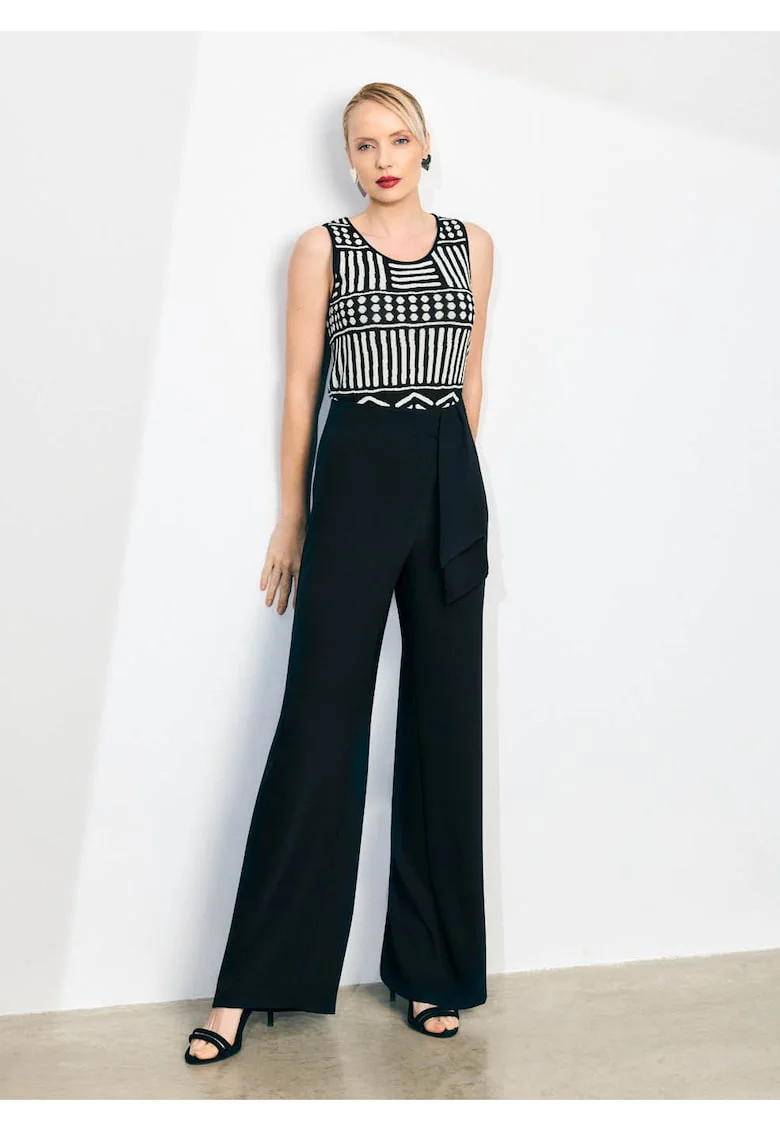 Top cu imprimeu geometric