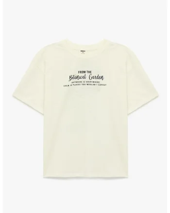 Tricou cu imprimeu text, Alb fildes/Negru
