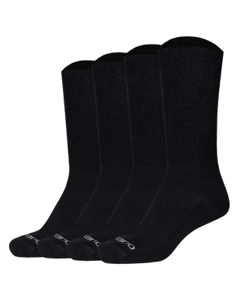 Set de sosete lungi unisex pentru diabetici - 4 perechi, Negru
