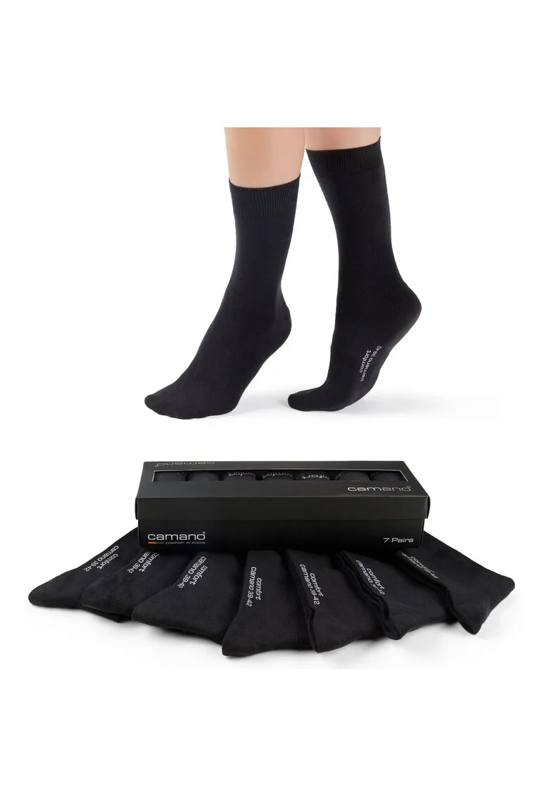 Set de sosete unisex Comfort - 7 perechi, Negru