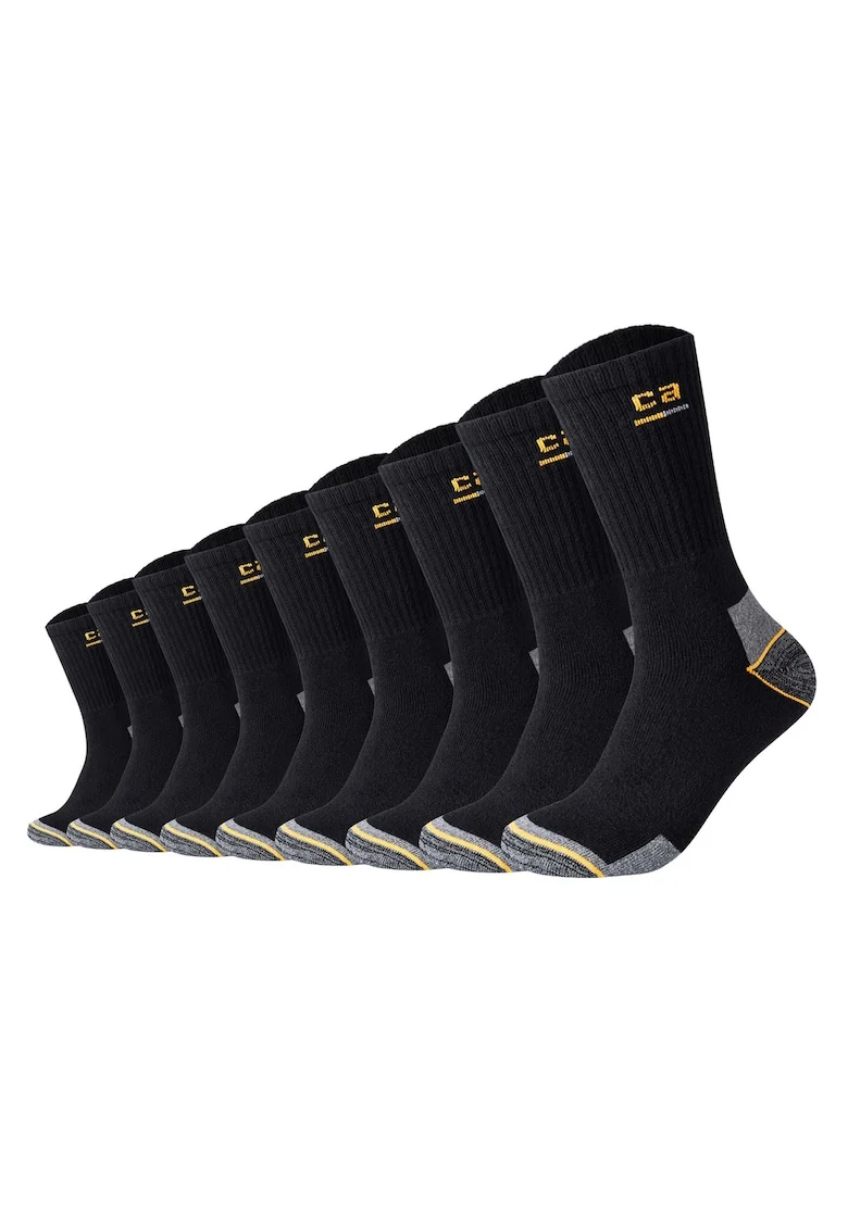 Set de sosete lungi cu model unisex - 9 perechi, Negru