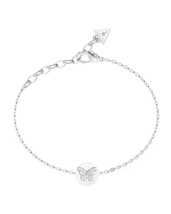 Bratara de lant cu talisman fluture, Argintiu