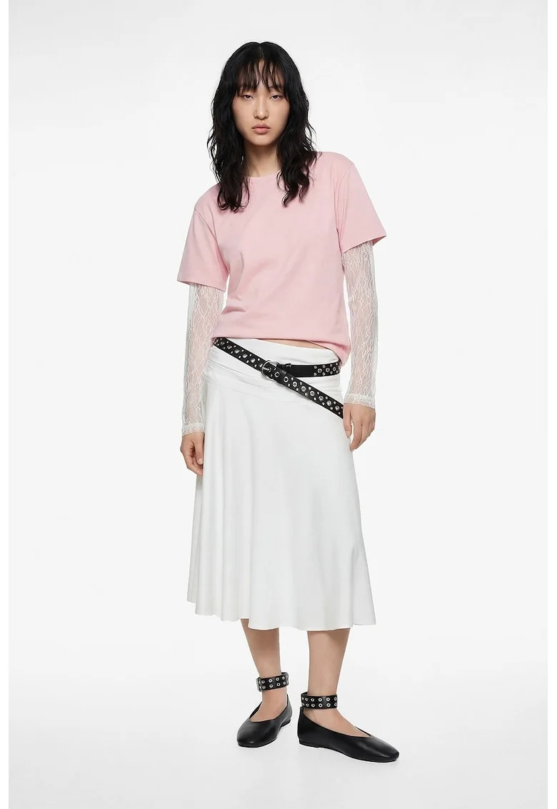 Tricou lejer de bumbac, Roz