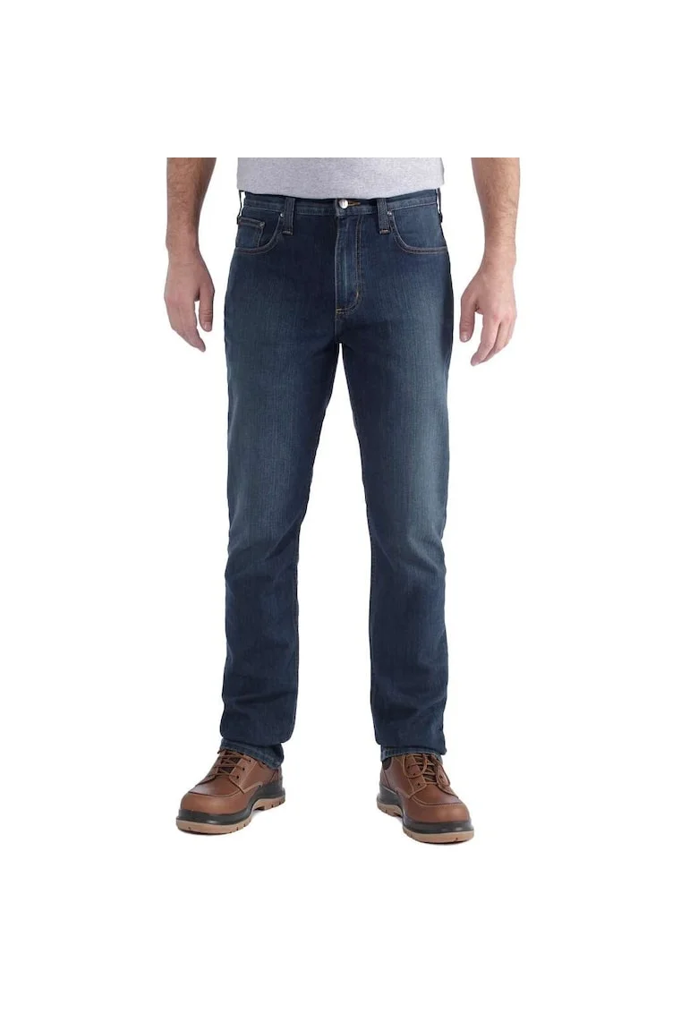 Pantaloni conici barbati  Rugged Flex bumbac albastru, Albastru