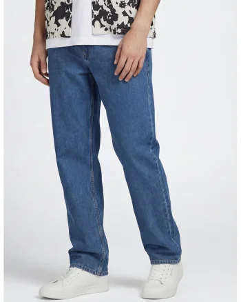 Blugi relaxed fit, Albastru