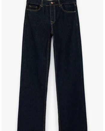 Blugi relaxed fit cu talie medie, Albastru ultramarin