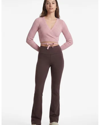 Colanti evazati cu talie inalta, Violet aubergine