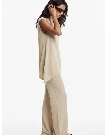 Bluza asimetrica lejera, Bej deschis