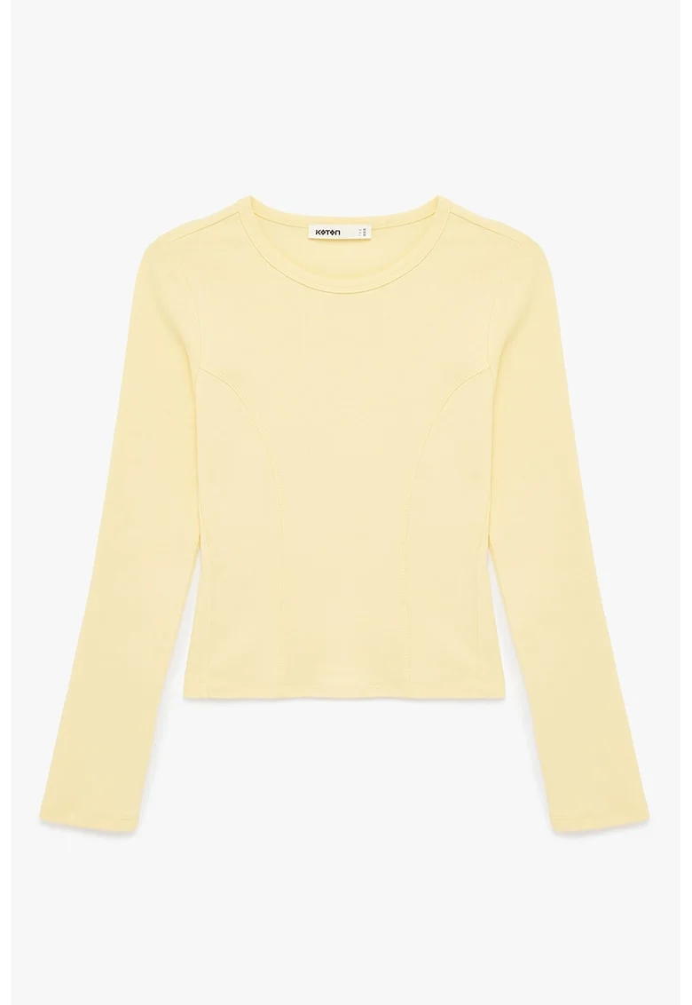 Bluza uni de bumbac, Galben