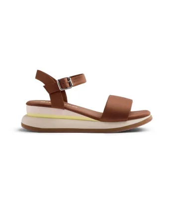 Sandale wedge cu catarama Zaria, Maro
