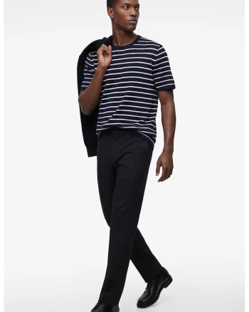 Pantaloni Chino cu croiala relaxed-fit, Negru