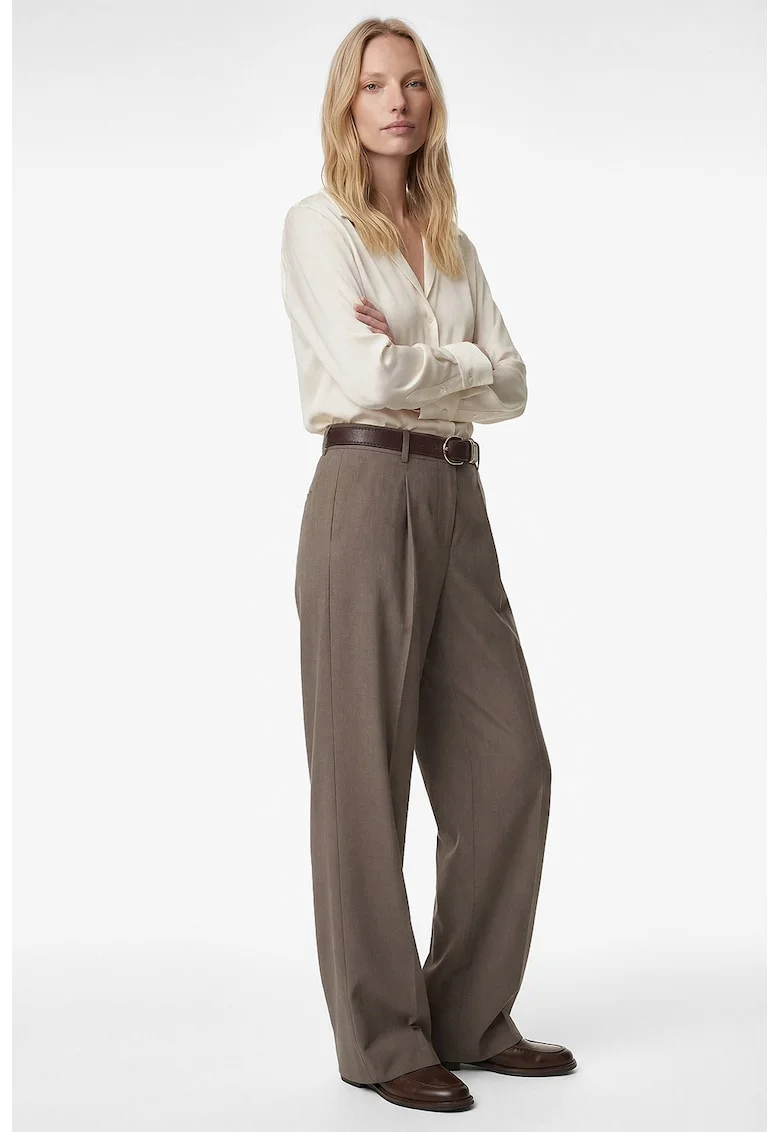Camasa uni regular fit, Crem