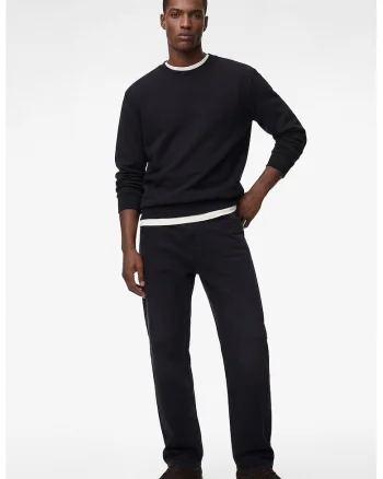 Blugi uni relaxed fit, Negru