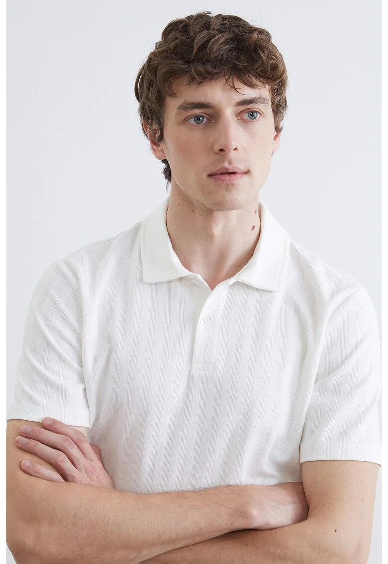 Tricou polo si striatii, Alb