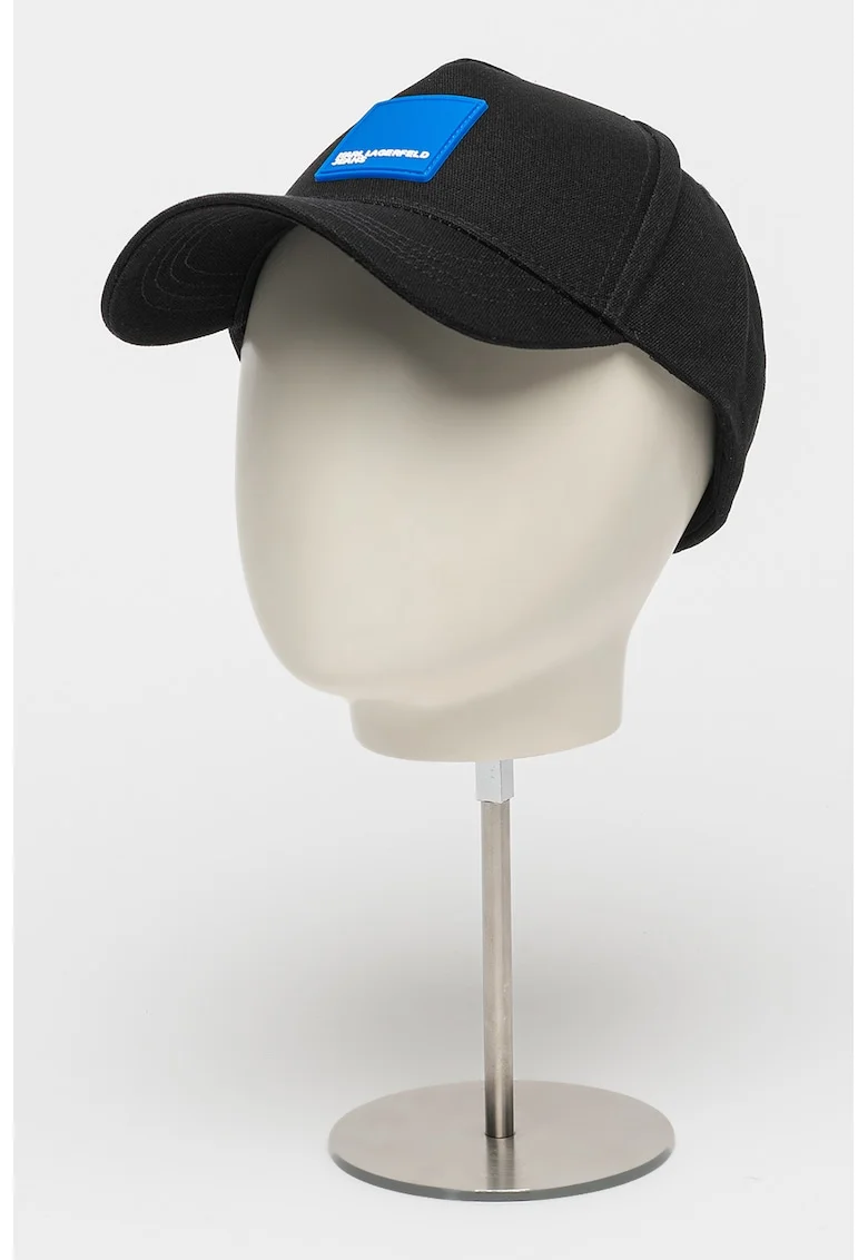 Sapca din bumbac cu logo Box, Negru/Albastru