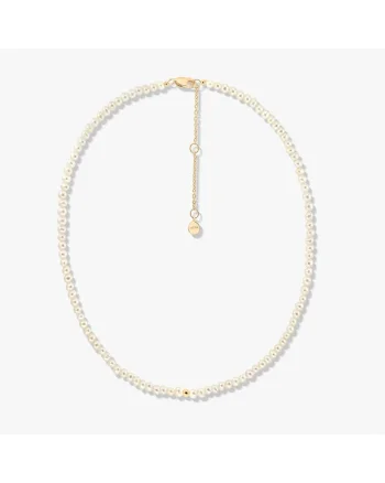Colier din argint Golden Glam - Perle Naturale