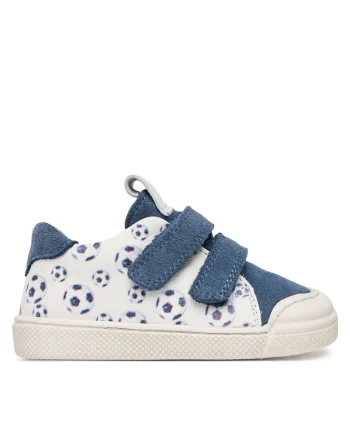 Pantofi sport copii,  piele naturala, velcro, Alb