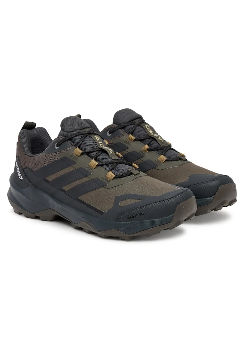 Pantofi sport barbati,  trekking, maro, textil, Negru/Kaki