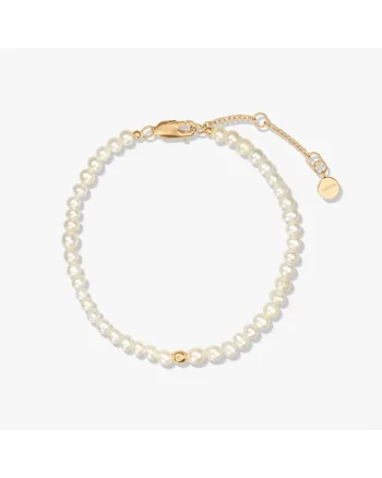 Bratara din argint Golden Glamour - Perle Naturale
