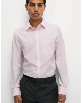 Set de camasa slim fit din bumbac - 3 piese, Roz deschis/Albastru deschis