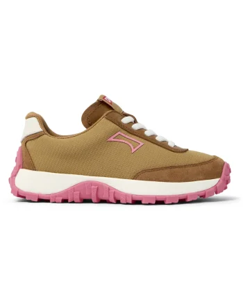 Pantofi sport Drift Trail cu deatlii de piele intoarsa, Maro camel