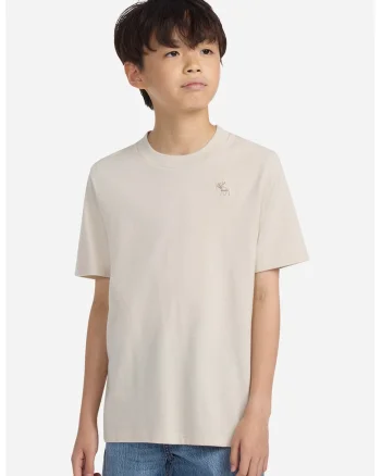 Tricou regular fit cu decolteu la baza gatului, Bej