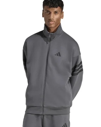 Bluza de trening cu fermoar si buzunare laterale, Gri