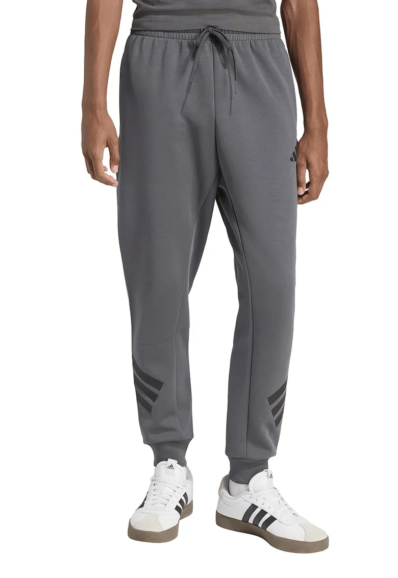 Pantaloni de trening din amestec de bumbac cu logo, Gri