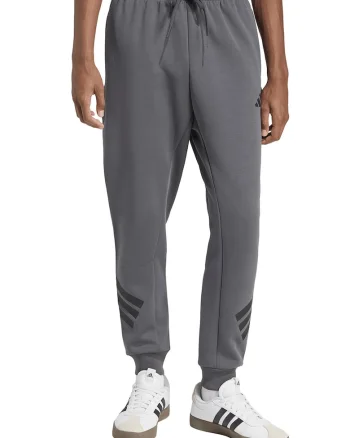 Pantaloni de trening din amestec de bumbac cu logo, Gri