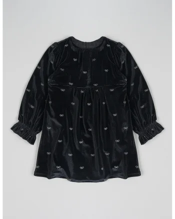 Rochie cu model cu funda, Negru