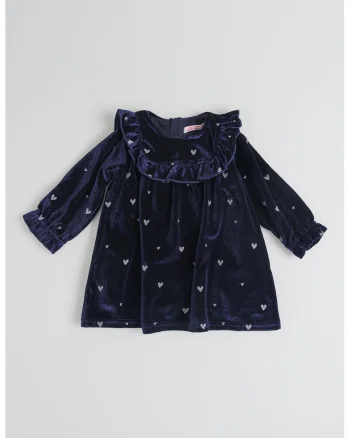 Rochie cu model cu inima, Mov inchis