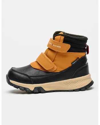 Ghete cu banda dubla velcro Tripletex®, Negru/Maro deschis