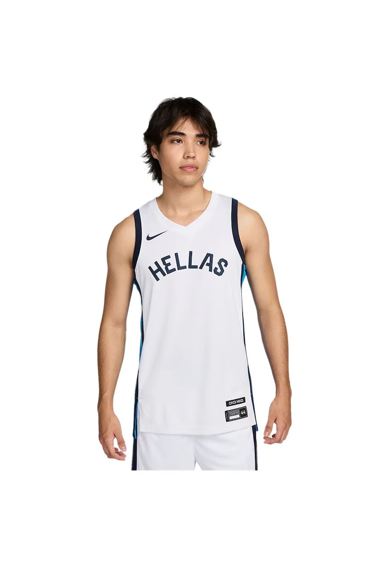 Tricou sport  baschet, alb, poliester, tehnologie Dri-FIT