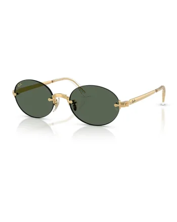 Ochelari de soare ovali unisex cu logo discret, Auriu/Transparent