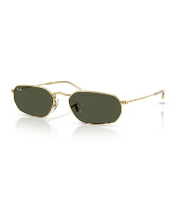 Ochelari de soare unisex cu logo discret, Auriu