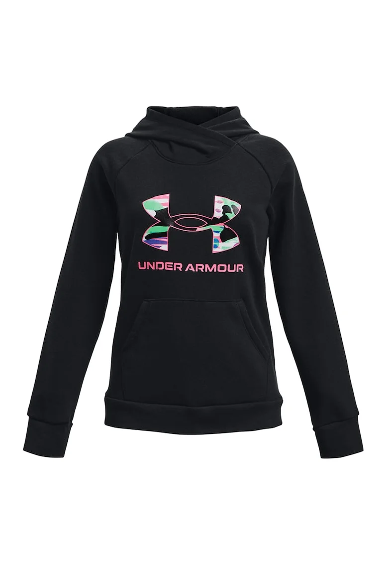 Hanorac cu maneci raglan pentru fitness Rival, Negru/Roz