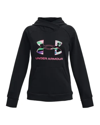 Hanorac cu maneci raglan pentru fitness Rival, Negru/Roz