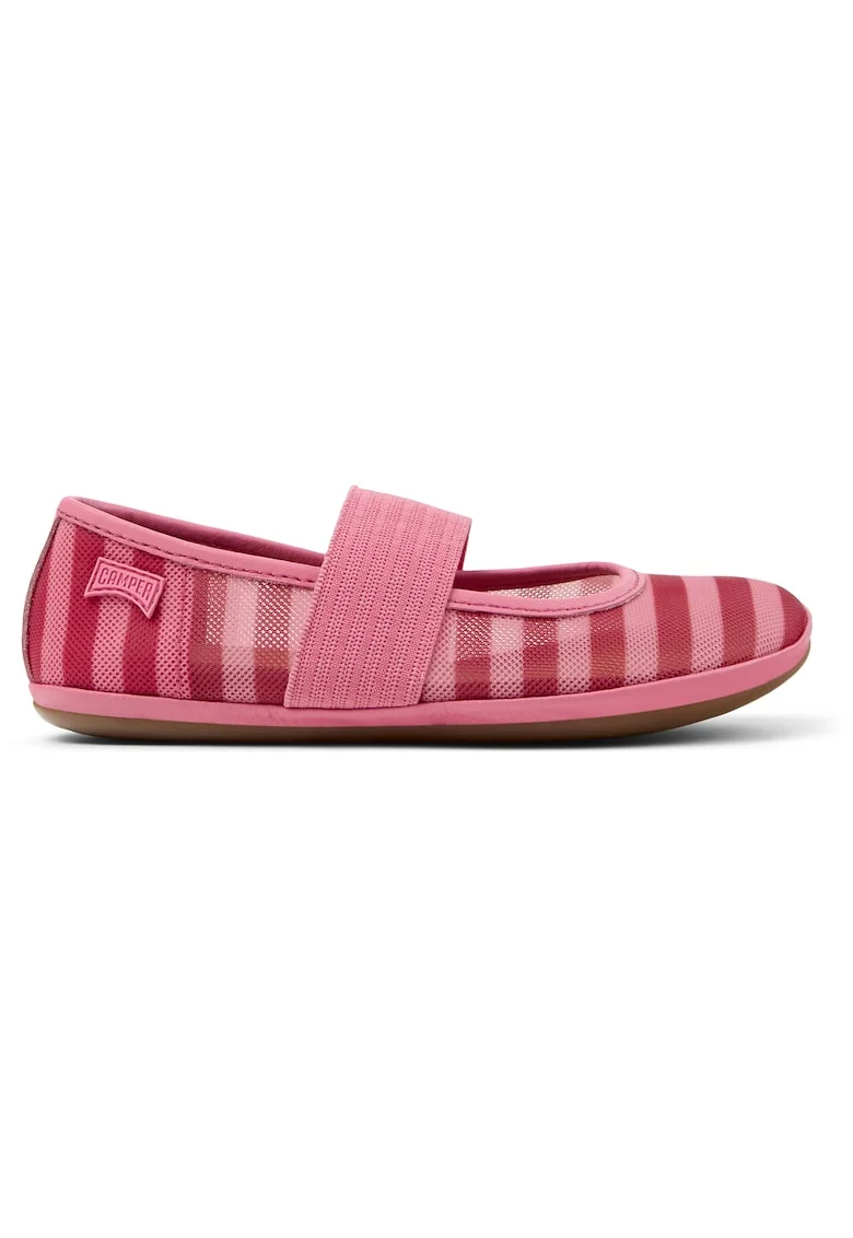 Balerini din material textil cu banda elastica Right, Roz