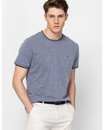 Tricou regular fit din bumbac Marol, Albastru melange