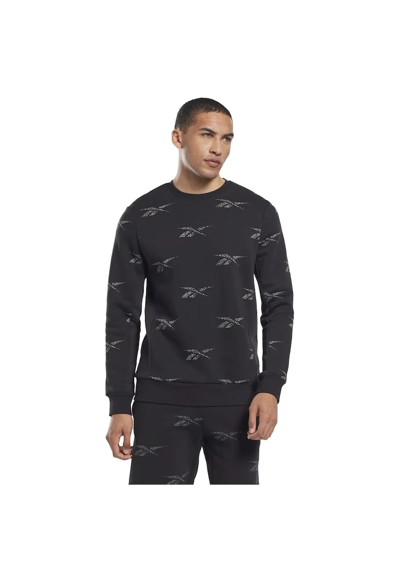 Hanorac sport barbati  fleece, negru, bumbac