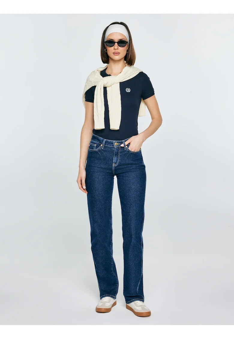 Tricou polo slim fit uni