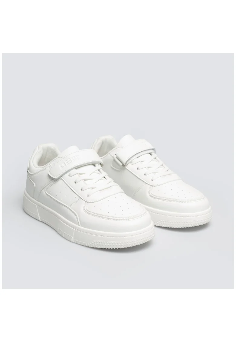 Pantofi sport din piele ecologica cu inchidere velcro