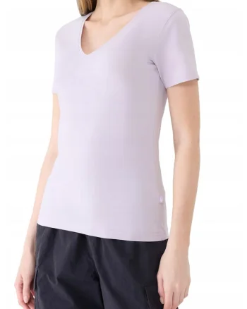 Tricou din bumbac cu decolteu in V