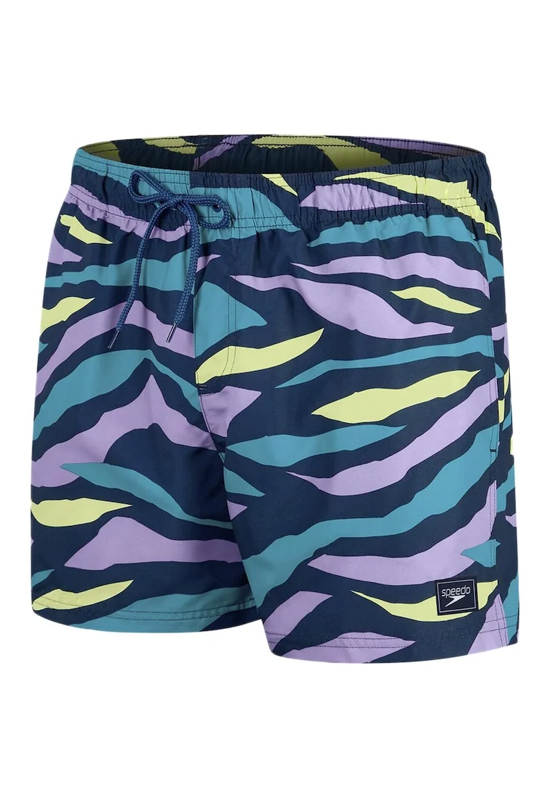 Pantaloni scurti de inot  pentru barbati, cu imprimeu, nailon, multicolor