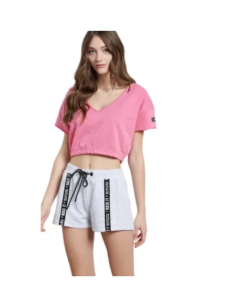 Pantaloni scurti sport dama Rockit,  Bumbac/Poliester, Gri