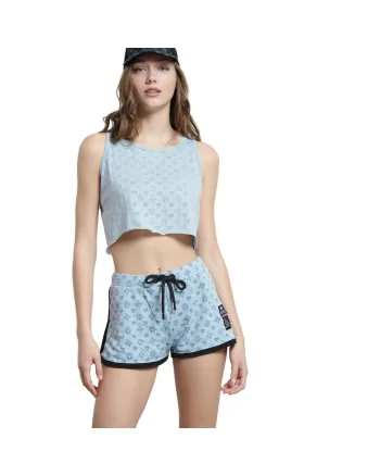 Pantaloni scurti dama Oneworld,  Bumbac/Poliester, Albastru