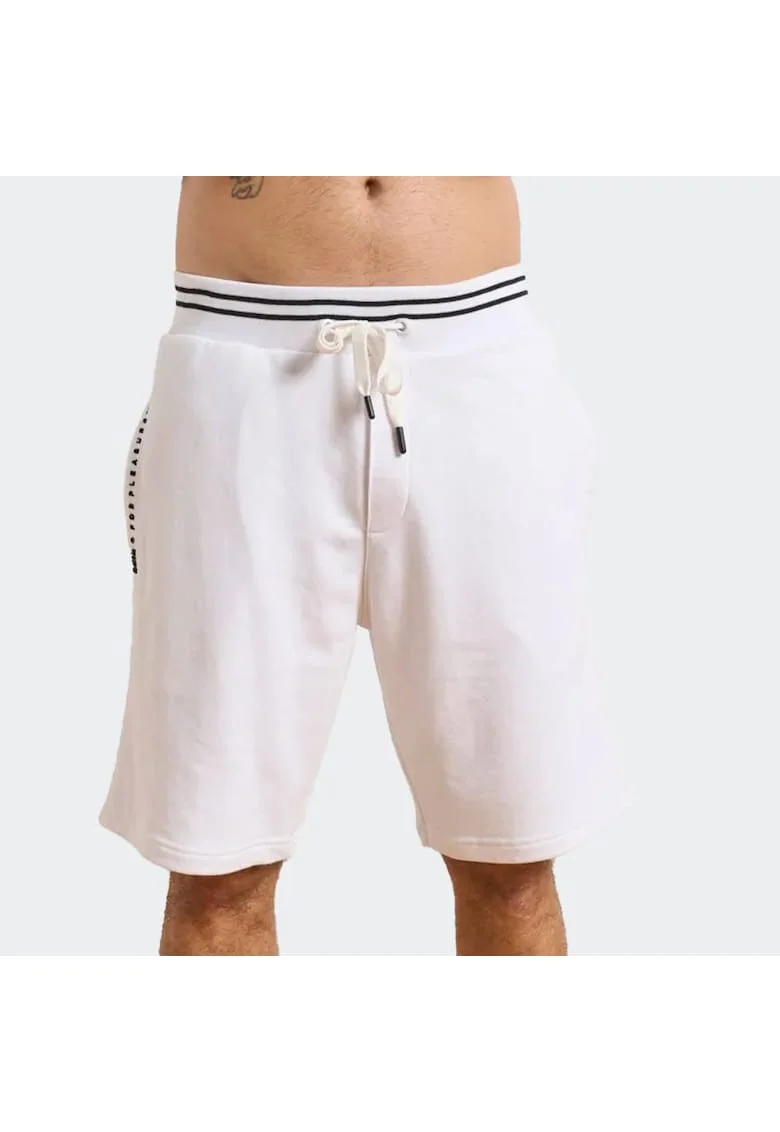 Pantaloni scurti sport  alb, bumbac-poliester
