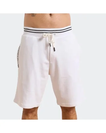 Pantaloni scurti sport  alb, bumbac-poliester
